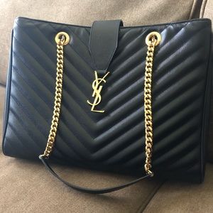 ***SOLD***YSL Monogram Grained Leather Bag